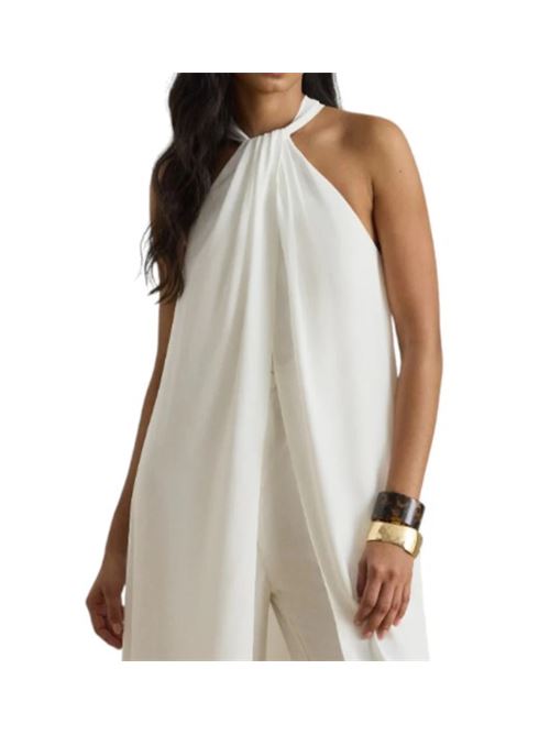 Georgette jumpsuit with cape LAUREN RALPH LAUREN | WOMEN-WIDE LEG-JUMPSUIT.WHITE